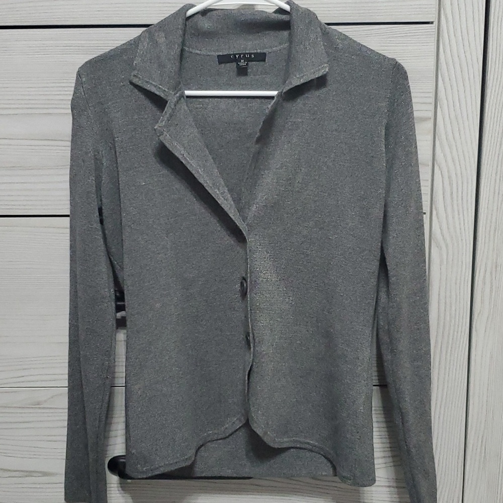 Cyrus button down Gray Cardigan size M